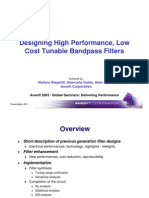 Design of Tunable Filters