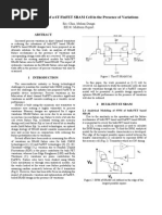 Design Trade-Offs of A 6T Finfet Sram Cell in The Presence of Variations