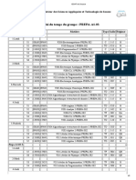 Emploi Du Temps Du Groupe: PREPA-A1-03: Institut Supérieur Des Sciences Appliquées Et Technologie de Sousse