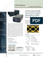 Variable ISI Channel: Continuously Variable Passive & DC Coupled Repeatable & Stable Fine Adjustment