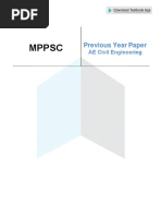 MPPSC AE Civil Engineering 2021 (English)