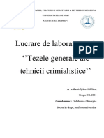 Lucrare de Laborator Criminalistica