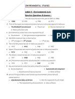 Module-5 - Environmental Acts Objective Questions & Answer