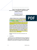 Printed Textbooks Versus Electronic Textbooks A Study On The Preference of Students of Gulf University in Kingdom of Bahrain