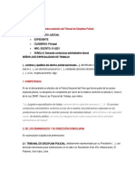 Modelo de Demanda Contra Resolución Del Tribunal de Disciplina Policial