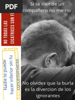 Rojo Contra El Bullying Escuela Póster