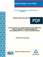 A Utilização Do Laboratório de Matemática para o Ensino e Aprendizagem de Trigonometria No 2º Ano Do Ensino Médio