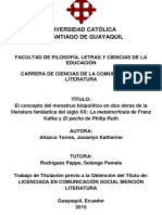 Añazco T., Josselyn y Rodríguez P., Solange - El Concepto Del Monstruo Biopolítico en La Metamorfosis de Franz Kafka