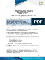 Guía de Actividades y Rúbrica de Evaluación - Unidad 3 - Tarea 4 - Reacciones Químicas