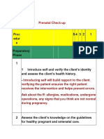 Proc Edur e 5 4 3 2 1: Prenatal Check-Up