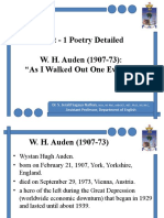 3 1 3 Wystan Hugh Auden "As I Walked Out One Evening"