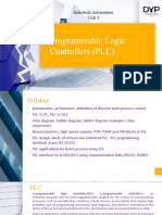 Programmable Logic Controllers (PLC) : Industrial Automation Unit 3