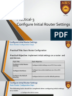 Practical-3 Configure Initial Router Settings