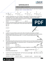 Kinematics Important Questions and Solutions For JEE Main and Advanced