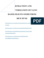 Exrtraction and Characterization of Nano-Silicon Oxide From Rice Husk