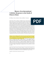 Social Influence of An International Celebrity. Responses To The Death of Princess Diana