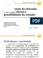 Medicalizacao Da Educacao e Da Vida Alertas e Possibilidades de Atuacao