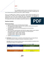 2 Readiness Update Report: Readiness Template General Instructions