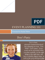 Event Planning 101: Presented by Rachel Weber