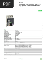 Product Datasheet: Circuit Breaker Compact Ns800N, 50 Ka at 415 Vac, Micrologic 2.0 E Trip Unit, 800 A, Fixed, 3 Poles 3D