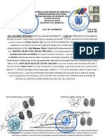 Acta de Nacimiento Daily