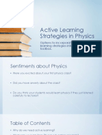 Active Learning Strategies in Physics