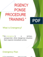 Emergency Responce Procedure Training