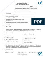 Matemáticas 1º Eso Ficha Recuperación Tema 1 Nombre: - Fecha - 1