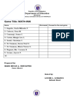 Game Title: MATH-INIK: Department of Education