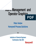 Alarm Management and Operator Graphics: Peter Andow Honeywell Process Solutions