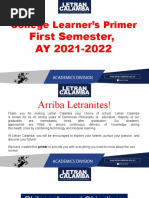 Letran Calamba College Learner Primer For 1st Semester AY 2021 2022 FInal Copy 07292021rev02 1