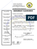 Brgy. Clearance 2018fORMAT Loan