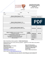 Caffey Family Reunion Registration