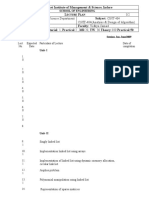 CS/IT-404 (Analysis & Design of Algorithm) Scheme: Lectures: 3, Tutorial: 1, Practical:2, MS:20, TW: 30 Theory:100 Practical:50