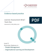 5CO02 Evidence-Based Practice: Learner Assessment Brief - Task One