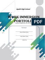 Work Immersion Portfolio: Apalit High School