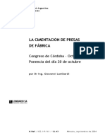 Comité Argentina de Presas-Lombardi - La Cimentación de Presas de Fábrica