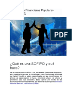 Sociedades Financieras Populares