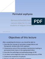 Perinatal Asphyxia: Berhane G/her (MD, Ped.Y3R) Lecture Slides For C1 Medical Students of Adigrat University