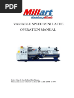 Variable Speed Mini Lathe Operation Manual