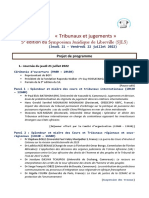 Programme SJL5 Et Note Aux Participants