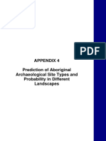 Appendix 4 Prediction of Aboriginal Archaeological Site Types and Probability in Different Landscapes