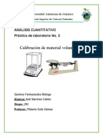 Calibracion de Material Volumetrico