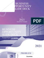 Business Opportunity Slide Deck: Powerpoint Template