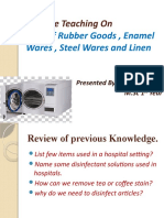 Practice Teaching On: Care of Rubber Goods, Enamel Wares, Steel Wares and Linen