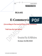 E-Commerce Notes For BCA 6th Semester VBSPU PDF