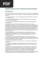 Applications Des Aimants Permanents