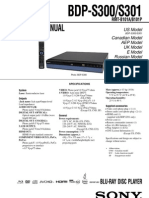 Service Manual: BDP-S300/S301