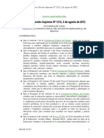 Bolivia: Decreto Supremo #1313, 2 de Agosto de 2012