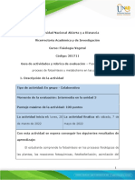 Guia de Actividades y Rúbrica de Evaluación - Unidad 3 Fase 3 - Conocer El Proceso de Fotosí - Ntesis y Metabolismo en Las Plantas